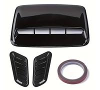 TEMU Un juego de tres rejillas de ventilación decorativas para el capó de un coche, con salidas de aire falsas y alerones delanteros, diseñados para la modificación automotriz y adiciones exteriores