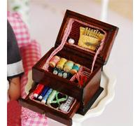 TEMU Un kit de costura vintage de una para de muñecas a 1:12, para decoración de miniaturas.