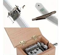 TEMU Un Kit de de de Madera, con de Manivela Notas, junto con 7 Rollos de Cinta de Papel para Crear Melodías Sin Necesidad de Electricidad