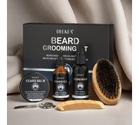 TEMU Un kit de para barba, que para el cuidado de la barba, aceite , crema, un cepillo, un peine y tijeras. Ideal como regalo para o cualquier ocasión.