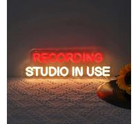 TEMU Un letrero de neón "ESTUDIO DE GRABACIÓN EN USO", de pared USB con ajustable y control de botón, adecuado para de y decoración del hogar