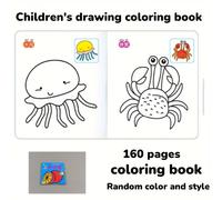 TEMU Un libro de colorear de 160 páginas con patrones de animales, océanos, plantas y , un libro de colorear lindo y divertido, y un libro de dibujo educativo