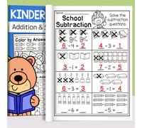 TEMU Un libro de práctica de coloreado y aritmética con ejercicios de y , diseñado para la práctica diaria. problemas de matemáticas coloridos dentro del de 10.