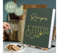TEMU Un libro de recetas diseñado para que anotes tus propias creaciones culinarias - Contiene una y pestañas de índice para los entusiastas de la cocina - Contiene 144 páginas.