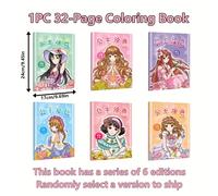 TEMU Un libro para colorear con princesas diseñado para niños pequeños, con ilustraciones grandes y fáciles de colorear. Esta actividad educativa es adecuada para niños de 3 años en adelante.