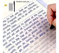 TEMU Un Libro, Un Lápiz y Recambios; un Cuaderno de Práctica 3D con Ranuras para Ejercicios de Caligrafía en Inglés, con Alfabeto de Caligrafía y Escritura de , Diseñado para Reutilizar.