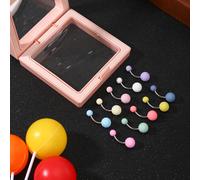 TEMU Un lindo aro de de acrílico y acero inoxidable, con un diseño de barra que es hipoalergénico. Su diseño único y lo hacen para que las mujeres lo , , de la y más.