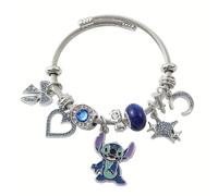 TEMU Un lindo brazalete de bricolaje con colgante de la de Disney Stitch para , y ocasiones .