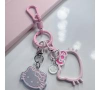 TEMU Un lindo y elegante dije de pata hueca de gato KT, como llavero para mochila o un regalo para y mejores . opción ideal para regalar, para de San Valentín.