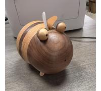 TEMU Un lindo y porta palillos de dientes de madera con forma de abeja, para el hogar como pieza decorativa o regalo