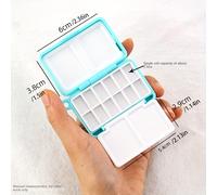 TEMU Un mini set de pintura acuarela compacto de 12 colores, para al , con una paleta de portátil