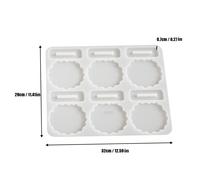 TEMU Un Molde de Resina para Posavasos, Moldes de Silicona con Base para Resina, Moldes de Posavasos Diseñados para Resina Epoxi, Moldes Redondos para Hacer Posavasos de Resina y Tapetes para Vasos.