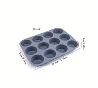 TEMU Un molde de silicona para hornear muffins con 12 tazas, moldes antiadherentes de silicona para cupcakes, adecuado para hornear muffins, pasteles, tartas, pan y brownies ()