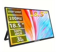 TEMU Un monitor portátil HGFRTEE de pulgadas con pantalla LCD y de 100 Hz, USB, compatible con montaje VESA, soporte ajustable y color Srgb para juegos, compatible con PC, PS5, Mac y teléfonos móviles