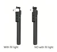 TEMU Un palo selfie plegable y ajustable para teléfonos, con base de , iluminación incorporada y control remoto inalámbrico, diseñado para su transporte y adecuado para vídeo y transmisión en directo.
