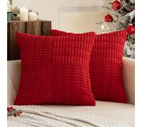 TEMU Un paquete de 2 fundas de cojín decorativas, 18X18 pulgadas, fundas de cojín cuadradas de patchwork a rayas de , decoración de estilo bohemio para sofá, cama, sillón,