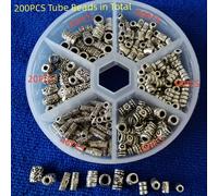 TEMU Un paquete de 200 cuentas espaciadoras de tubo de metal dorado y vintage para crear tus propias joyas