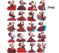 TEMU Un paquete de stickers con una serie de bailes de tango , para decorar diarios, álbumes de recortes y álbumes de fotos, así como para proyectos y manualidades escolares