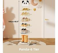 TEMU Un Paquete de Zapatera Ajustable de Plástico para Niños con Múltiples Niveles y Diseño de Dibujos Animados para la Entrada