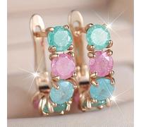 TEMU Un par de aretes de flores de hielo multicolores, elegantes y clásicos, perfectos como regalo de sorpresa para tu novia