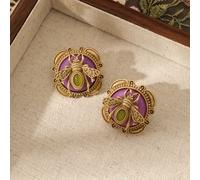 TEMU Un par de aretes de metal con diseño de abeja y exquisito, perfectos para que las mujeres los use en ocasiones , fiestas y como regalo para madres o buenas en joyería.