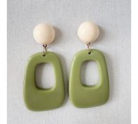 TEMU Un par de aretes rectangulares geométricos clásicos de resina retro | Moda femenina, bohemia y estilo , ¡la elección para ocasiones versátiles