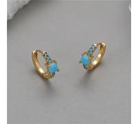 TEMU Un Par de Elegantes Aretes Mini de Zirconia Sintética de con Diseño , Ideales para Accesorios Diarios y Regalos de Fiestas