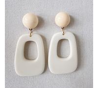 TEMU Un par de pendientes geométricos clásicos y retro de resina | Estilo femenino moderno y , el final para diversas ocasiones