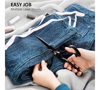 TEMU Un par de tijeras afiladas de calidad diseñadas para cortar, ideales para tela, ropa y de oficina, perfectas para necesidades de costura y sastrería | Agarre | Tijeras de larga duración