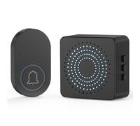 TEMU Un Par de Timbres Inalámbricos Portátiles Pequeños con USB, Niveles de Volumen Ajustables y 38 Melodías Seleccionables, Ideales para , de Huéspedes y Hoteles