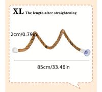 TEMU Un Perch de Cuerda con Flexible - un Juguete para que es Estirable y Duradero, Adecuado para Loros, de Pegarse a Superficies como Vidrio con una Fuerte Succión