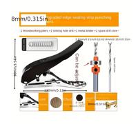 TEMU Un perforador de para carpintería, con un diseño de y un mango de metal liso y duradero, lo que lo resistente a la