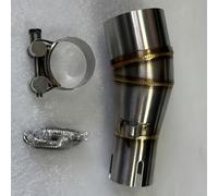 TEMU Un pieza de acero inoxidable adecuada para un de 51 mm para tubería de conexión para la sección media de motocicletas, compatible con los modelos Kawasaki Z300 Z250 250 300 de 2013 a 2016.