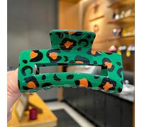 TEMU Un pinza para el cabello con diseño retro verde de , tamaño grande con un clip rectangular antideslizante para coleta, accesorio para el cabello