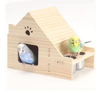 TEMU Un producto natural con accesorios aleatorios para una , adecuado para loros, canarios y pinzones, incluyendo una de cría y un incubador de madera para el y de huevos.