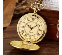 TEMU Un reloj de bolsillo dorado cadena, ideal para hombres como para mujeres, un accesorio elegante para outfits