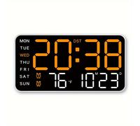 TEMU Un reloj electrónico sin que con múltiples funciones, con una pantalla digital sencilla, ideal para colgar en la pared de o como decoración en la habitación de un bebé o un estudiante.