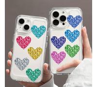 TEMU Un rollo de 500 stickers brillantes de , con diseños de corazones coloridos y brillantes, perfectos para un romántico a agendas, decorar envoltorios de regalos, adornar diarios y crear bookmarks