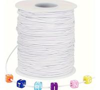 TEMU Un Rollo de Cuerda Elástica de 0.8Mm para Manualidades de Joyería, 50 Metros de , Color