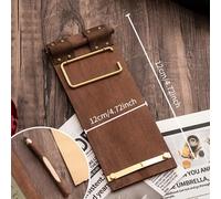 TEMU Un rollo de notas adhesivas retro y un clip de tablero de notas de madera que con un bolígrafo de bambú. notas artísticas despegables no tienen adhesivo.