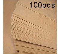 TEMU Un set de 100 unidades de papel de cáñamo a estilo vintage, para proyectos, con bordes , ideal para caligrafía y semejante al papel de arroz tradicional.