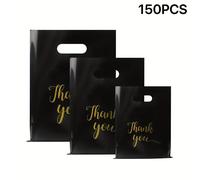 TEMU Un set de 150 bolsas de regalo negras en tres tamaños diferentes para diversas ocasiones, lo que las más prácticas para de la , damas de honor, , , San Valentín y Navidad