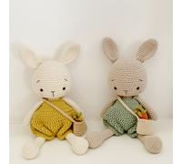 TEMU Un set de 2 piezas, kit de ganchillo de conejito con mochila es para principiantes adecuado para proyectos, decoraciones y para hacer regalos. hilo de calidad, artículos de ganchillo.