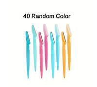TEMU Un set de 40 piezas de depiladora para cejas y barba con cubierta de seguridad - Recortadora de facial de acero inoxidable, para mujeres como para hombres, ideal para uso corporal y facial
