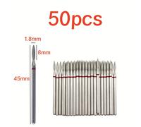 TEMU Un set de 50 fresas de diamante en una bolsa, que fresas cónicas para el cuidado de , aptas para fino o medio, ideales para herramientas de manicura y nail art