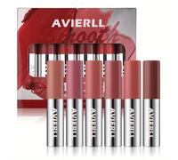 TEMU Un set de 6 labiales mate, de larga duración, resistentes y lápiz labial hidratante, perfectos para crear un look de labios , ideales para el maquillaje de Halloween para mujeres