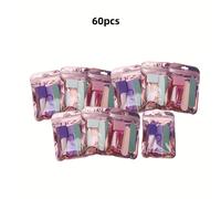 TEMU Un set de 60 piezas en 10 bolsas, que herramientas para el cuidado de , de madera, tiras de , palitos de madera, cepillos de y bloques de esponja (colores aleatorios).