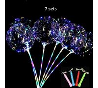 TEMU Un set de 7, con aleatorios, bolas de transparentes, luminosas, coloridas y tienen tres ajustes ajustables, ideales para fiestas de , recepciones de , calles, Navidad y fiestas navideñas.