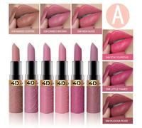 TEMU Un set de labiales mate , con nude y oscuros a prueba de agua y mate para un look de maquillaje europeo y americano.