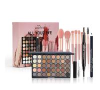 TEMU Un set de productos para el maquillaje de ojos, que de ojos, máscara de pestañas, lápiz de cejas y más, ideal para principiantes y como regalo de Navidad.